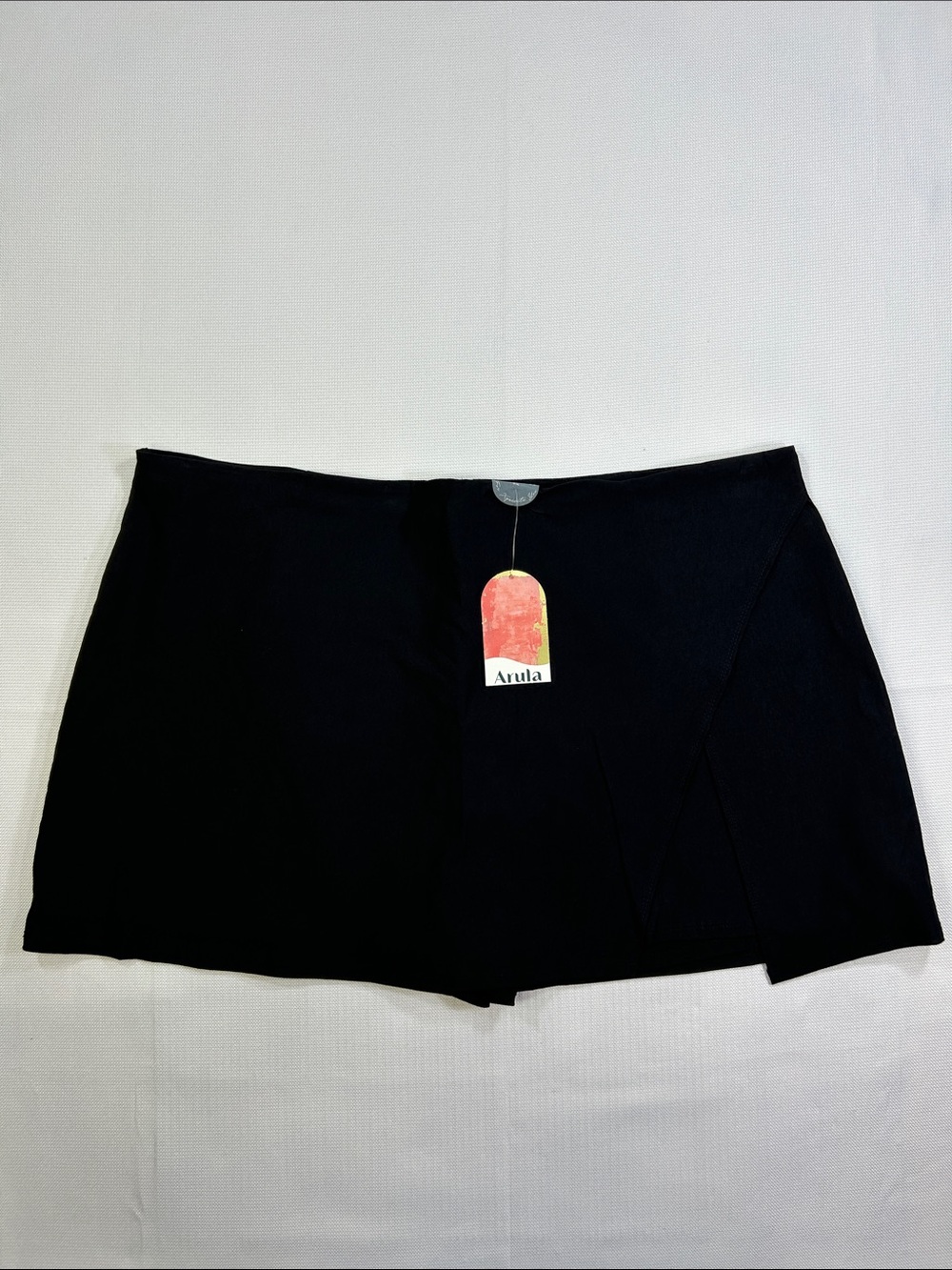 Arula Black Wrap Front Skort Size 3X NWT Plus Size Mini Skirt Shorts